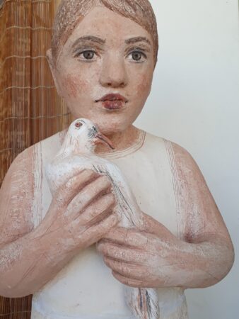 Girl with pigeon